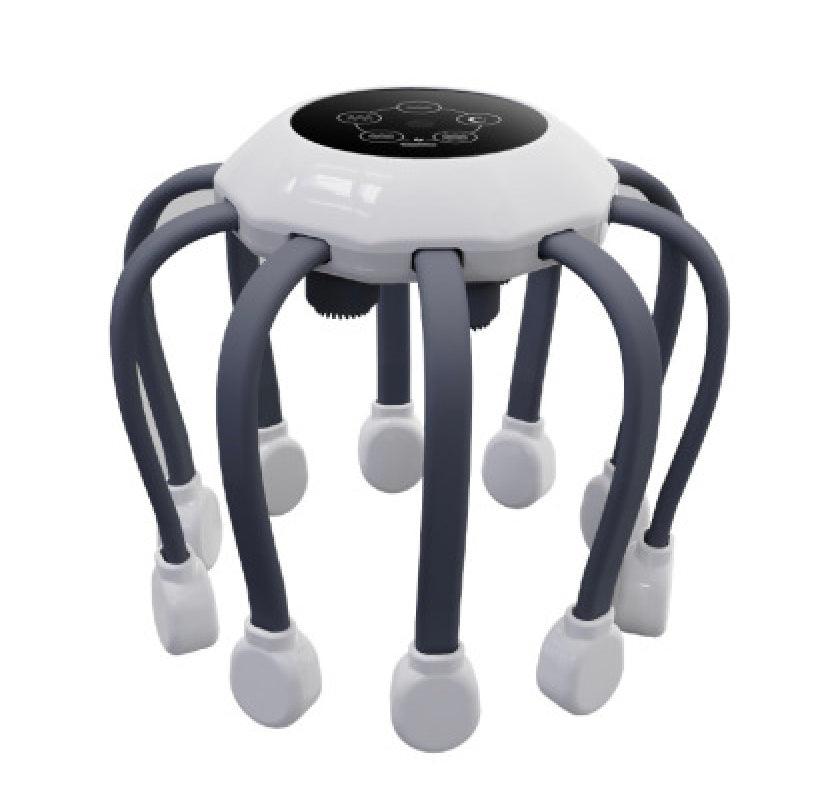 Automatic Octopus Hair Scalp Vibration Massager White