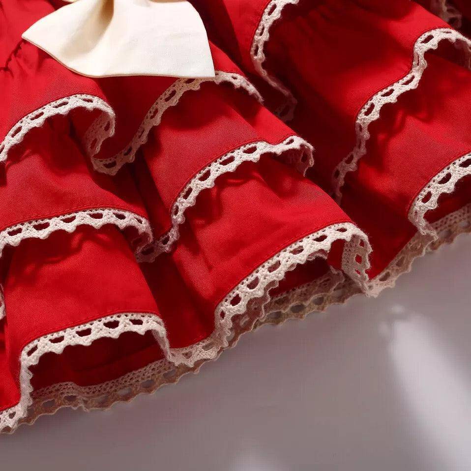 Baby Girls Christmas Red Smocked Dress