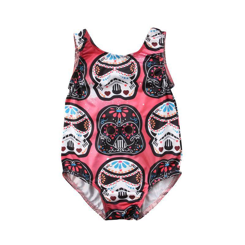 Baby Unisex Star Wars Back Bow Romper Red