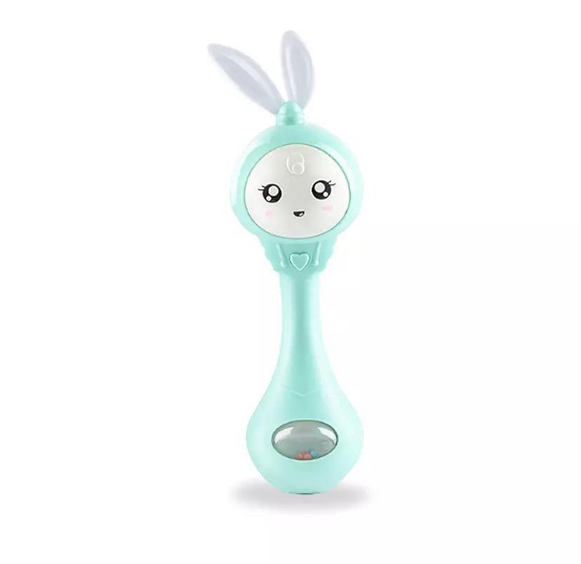 Baby Teether Music Rattle Toys Pacifier Hand Bells Green