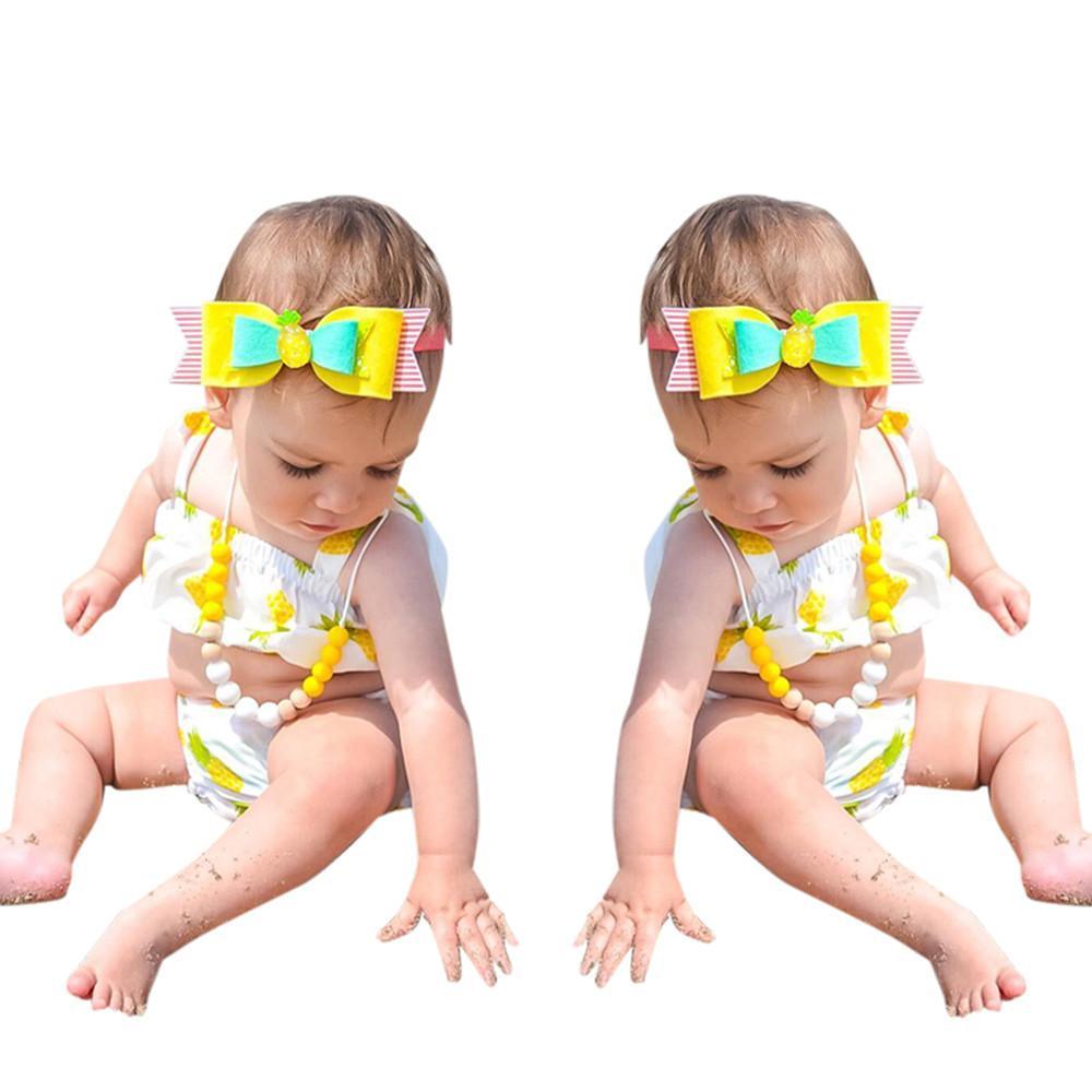 Cute Baby Girl Swimming Pineapple Swimsuit