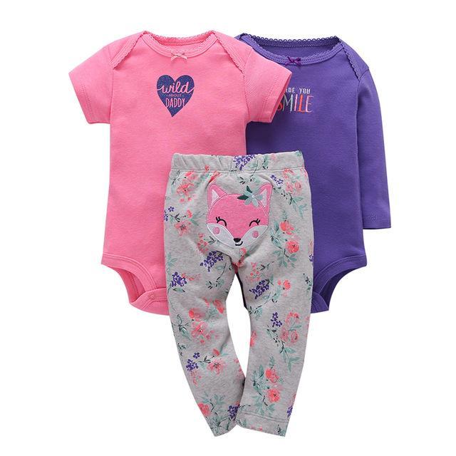 3pcs Infant Purple Owl Coat Jumpsuit Sets Bump baby and beyond