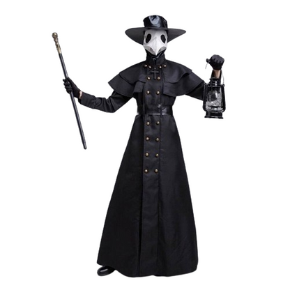 Halloween Adult Medieval Steam Punk Crow Mouth Plague Doctor Costume