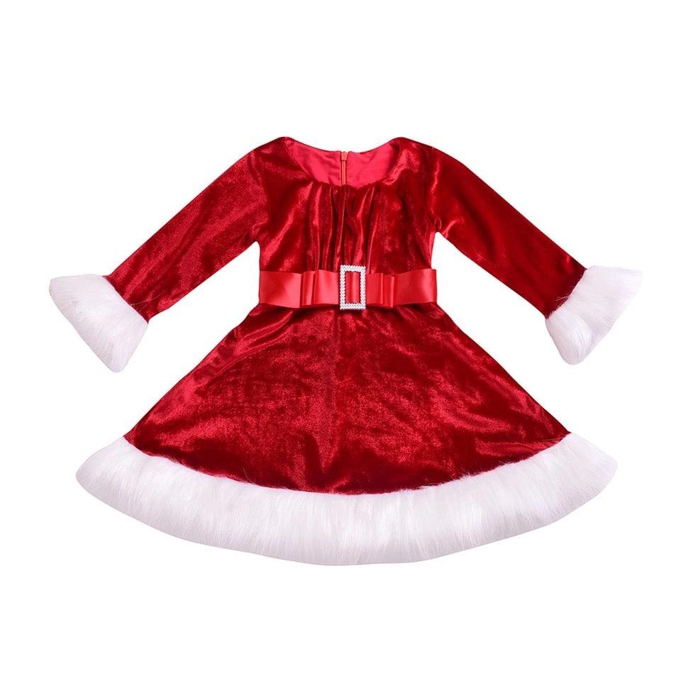 Adorable Princess Red Christmas Flannel Dress Bump baby and beyond