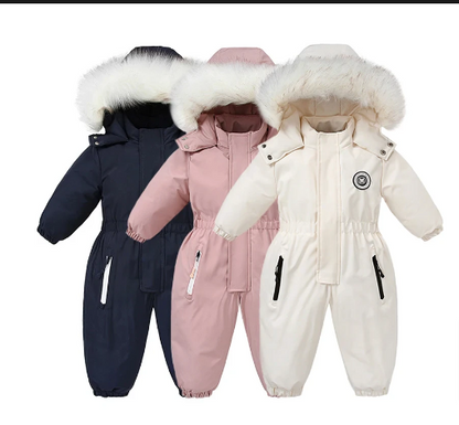 Infant Overalls Waterproof Ski Suit Plus Velvet