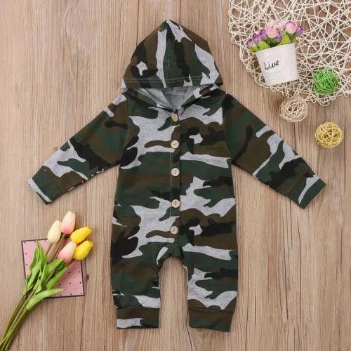 Baby Boy Girl Hoodie Camoflauge Jumpsuit Bump baby and beyond