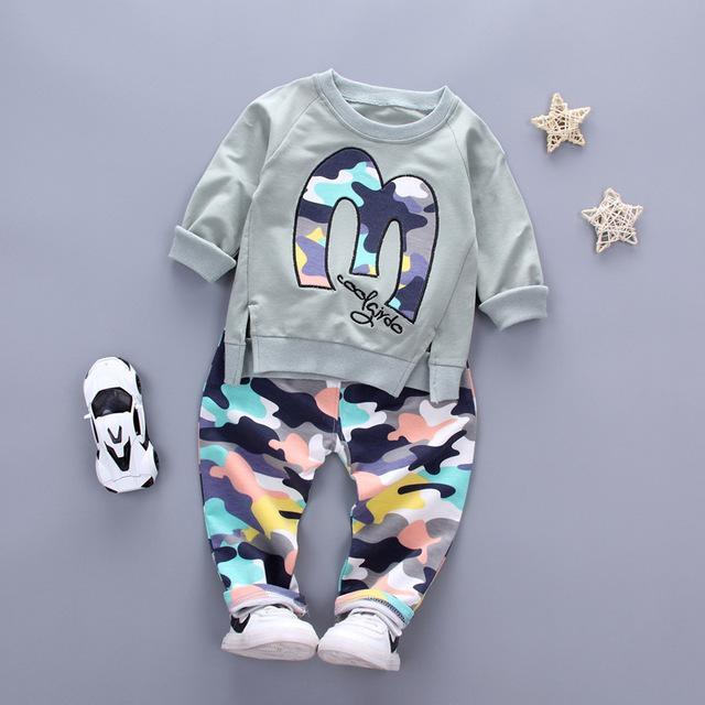 Baby Boy Girl Warm Camouflage Tracksuit Pant Bump baby and beyond