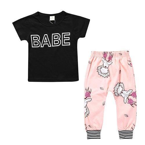 Baby Cotton Animal Short Sleeve T Shirt Pants Bump baby and beyond