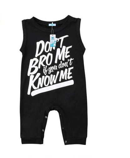 Baby Don't Bro Me If You Don't Know Me Romper Bump baby and beyond