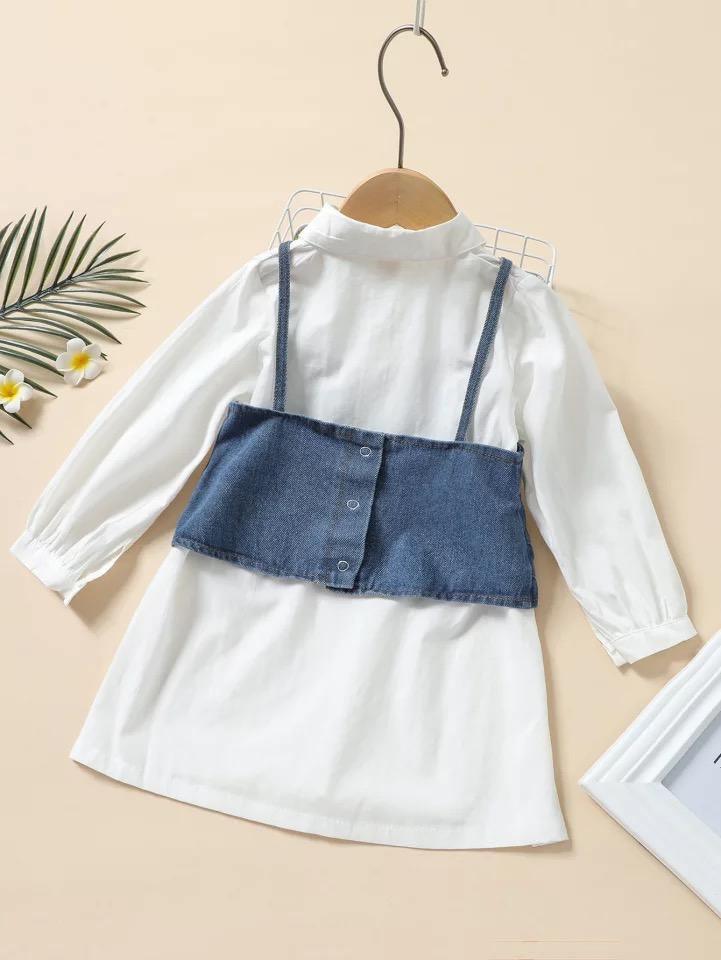 Baby Girl Botton Down Shirt Dress Denim Cami Top Outfit Bump baby and beyond