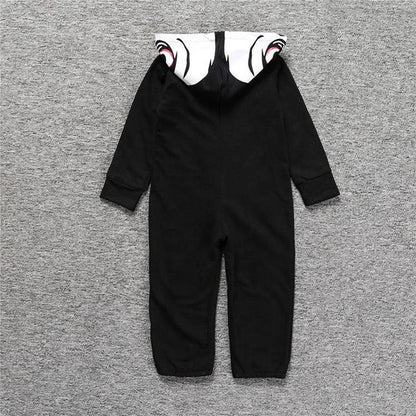 Baby Girl Boy Skull Zipper Romper Hooded Jumpsuit Costume Bump baby and beyond