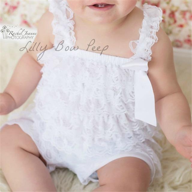 Baby Girl Ruffled Lace Romper Jumpsuit Clothes Bump baby and beyond