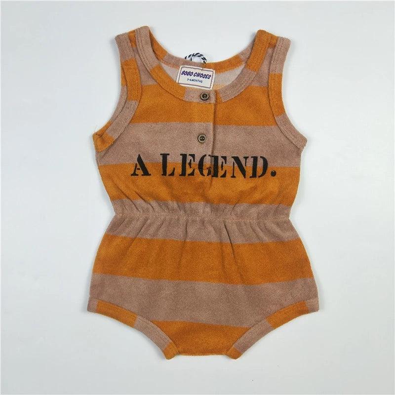 Baby Girl Striped Legend Romper Bump baby and beyond