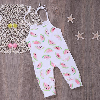 Baby Girl White Watermelon Romper Clothes Bump baby and beyond