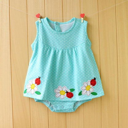 Baby Girls Flower Romper Cotton Jumpsuit Bump baby and beyond