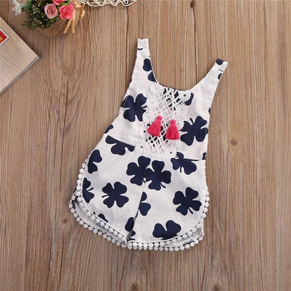 Baby Girls Romper Leaf Sleeveless Clothes Bump baby and beyond