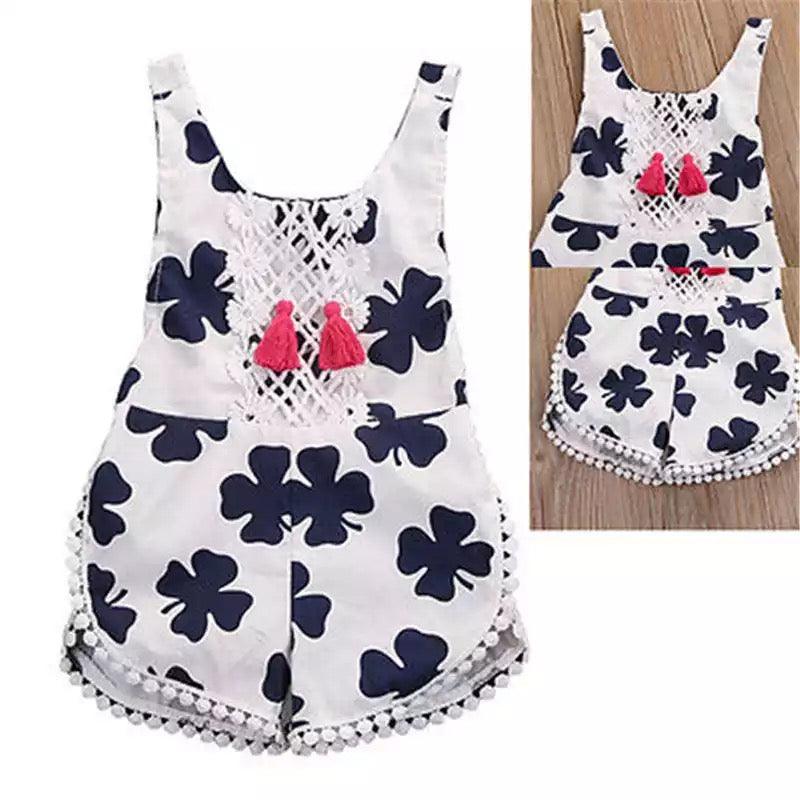 Baby Girls Romper Leaf Sleeveless Clothes Bump baby and beyond