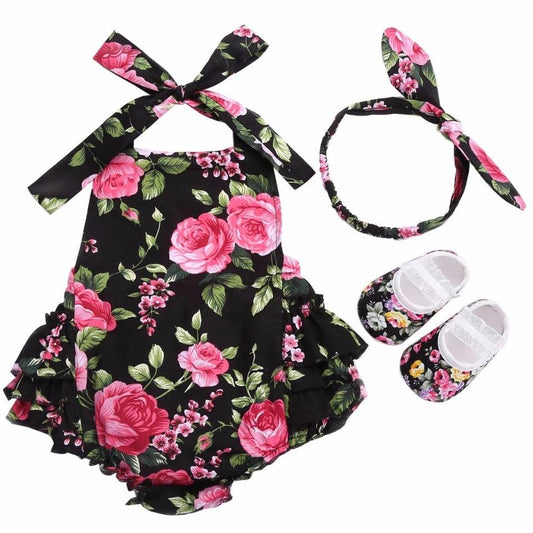 Baby Girls Sets Headband Shoe Romper Bump baby and beyond