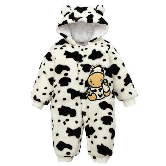 Baby Rompers Cute Cow Hooded Jumpsuit Bump baby and beyond