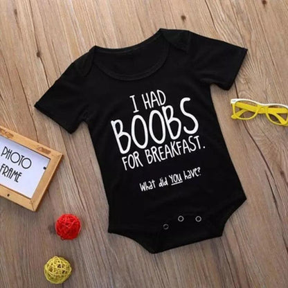 Baby Unisex I Had Boobs For Breakfast Jumpsuit Bump baby and beyond