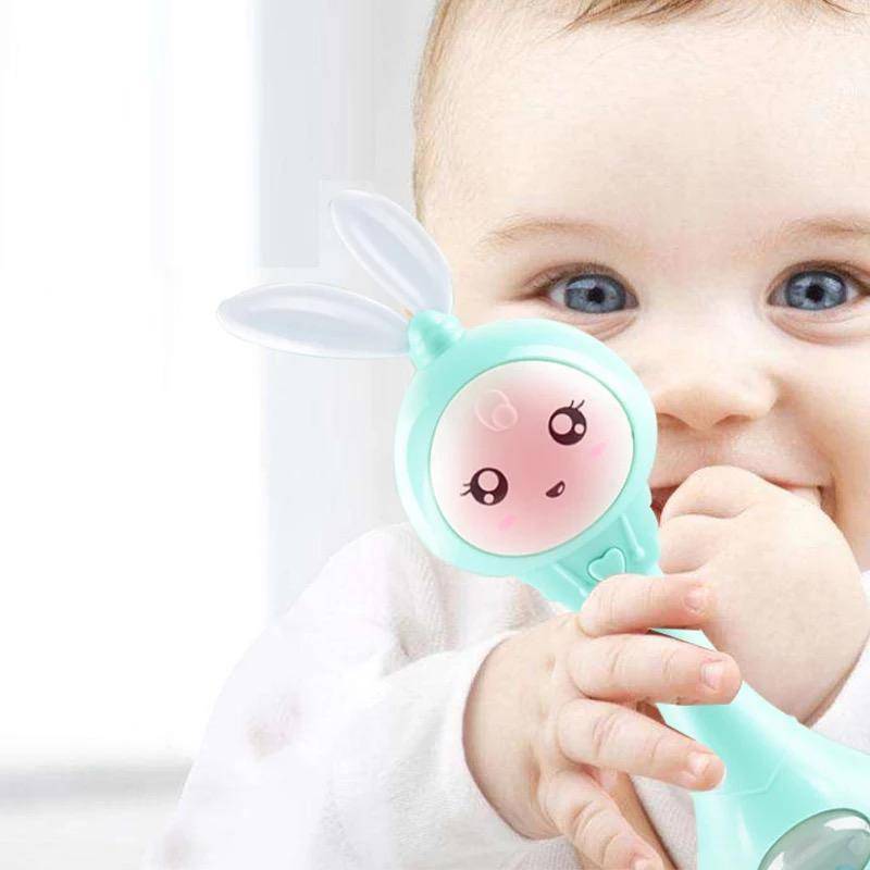 Baby Teether Music Rattle Toys Pacifier Hand Bells