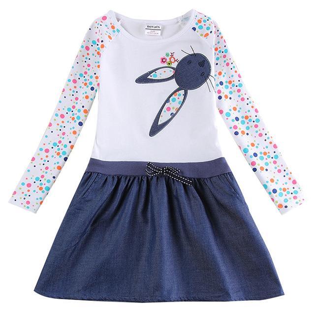 Beautiful Casual Floral Embroidery Girls Dress Bump baby and beyond