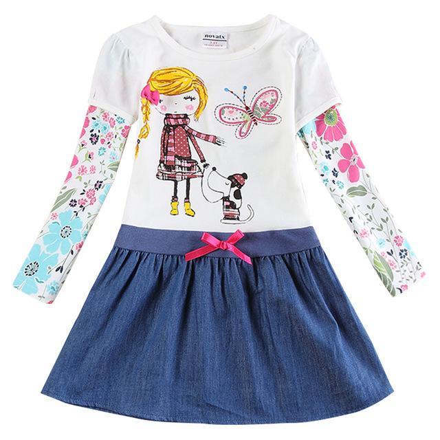 Beautiful Casual Floral Embroidery Girls Dress Bump baby and beyond