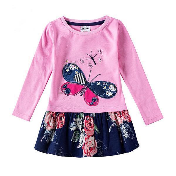 Beautiful Casual Floral Embroidery Girls Dress Bump baby and beyond