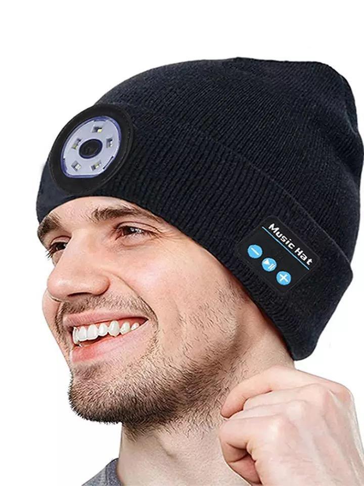 Bluetooth 5.0 Led Stereo Rechargeable Warm Hat Bump baby and beyond