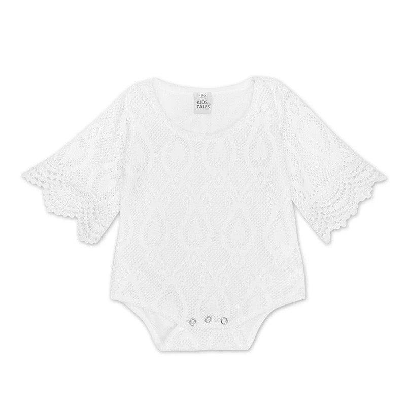 Bohemian Princess White Lace Bodysuit Bump baby and beyond