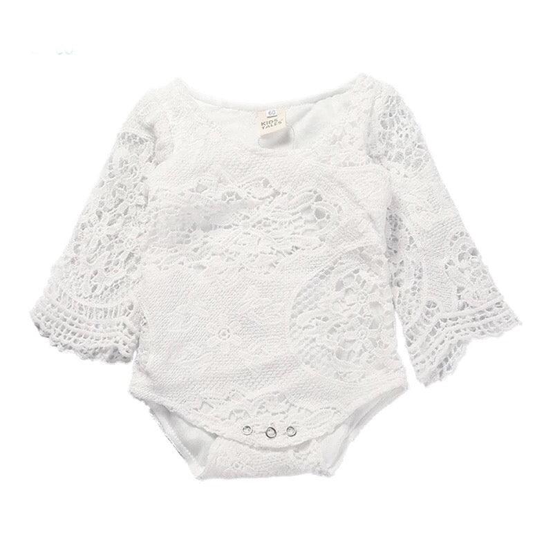 Bohemian Princess White Lace Bodysuit Bump baby and beyond