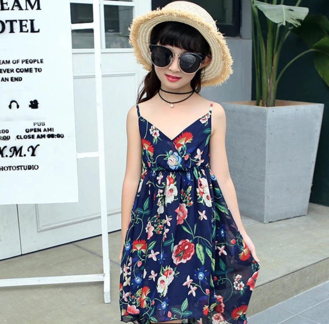 Bohemian Style Floral Sleeveless Girls Dresses Bump baby and beyond