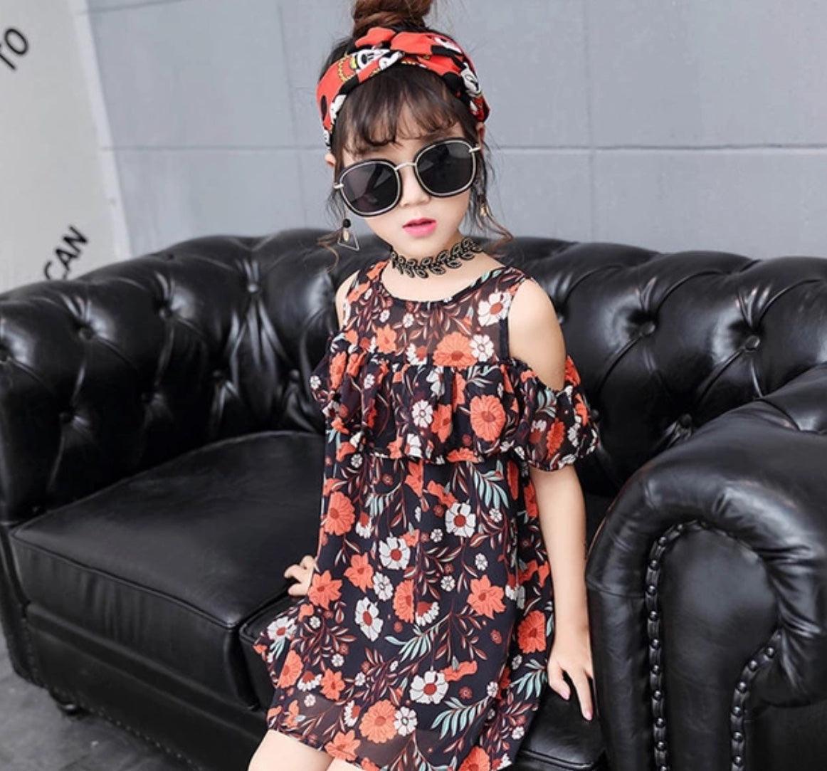 Bohemian Style Floral Sleeveless Girls Dresses Bump baby and beyond