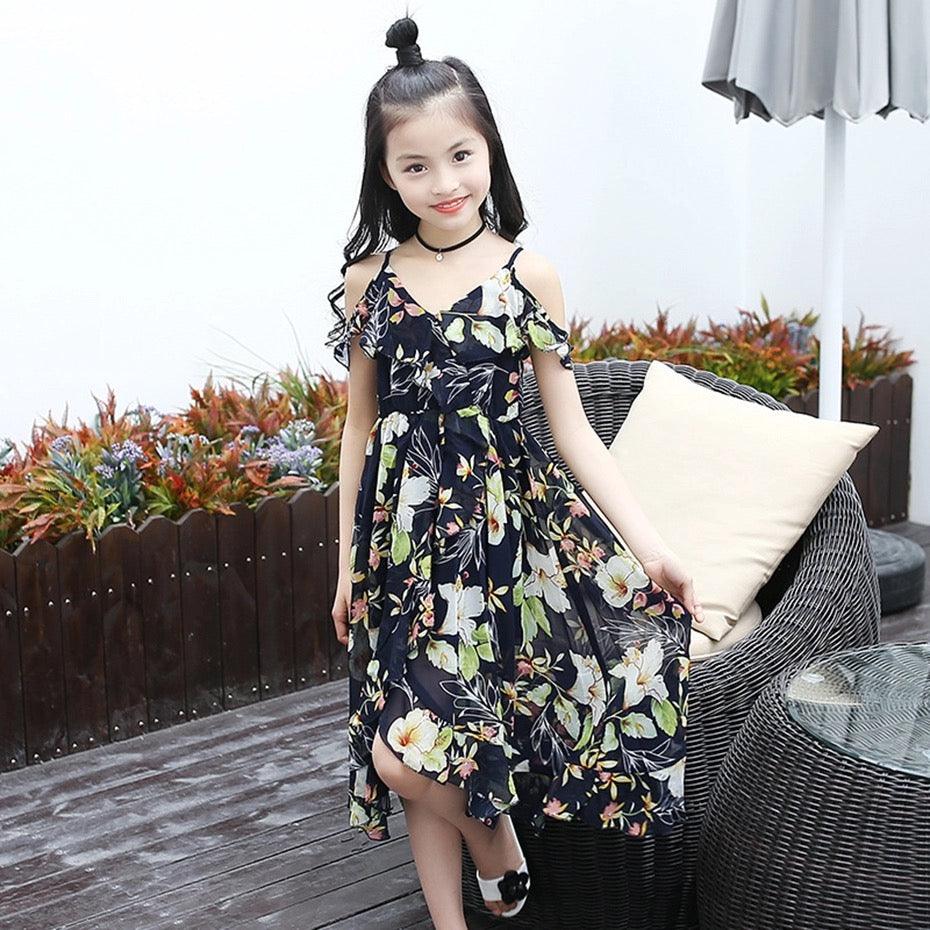 Bohemian Style Floral Sleeveless Girls Dresses Bump baby and beyond