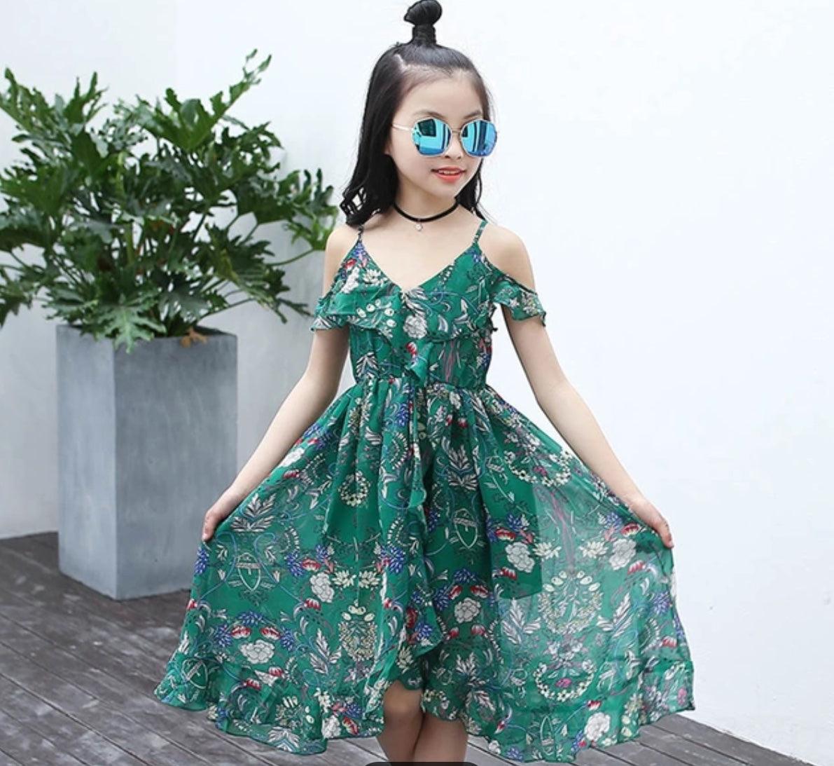 Bohemian Style Floral Sleeveless Girls Dresses Bump baby and beyond