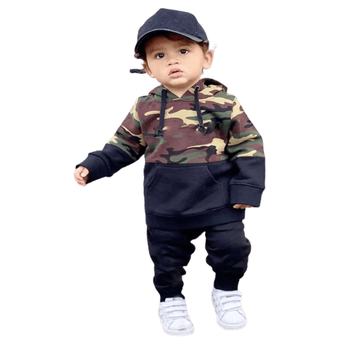 Boys Camouflage Hooded Long Sleeve Tracksuit Bump baby and beyond