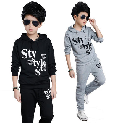 Boys cotton hooded letter tracksuit Outfit Bump baby and beyond