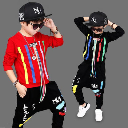 Boys print tassels sweatshirts Haren pants Bump baby and beyond