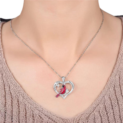 Cardinal Parrot Moon Pendant Necklace Bump baby and beyond