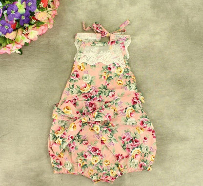 Casual Baby Girls Flower Romper Jumpsuit Bump baby and beyond