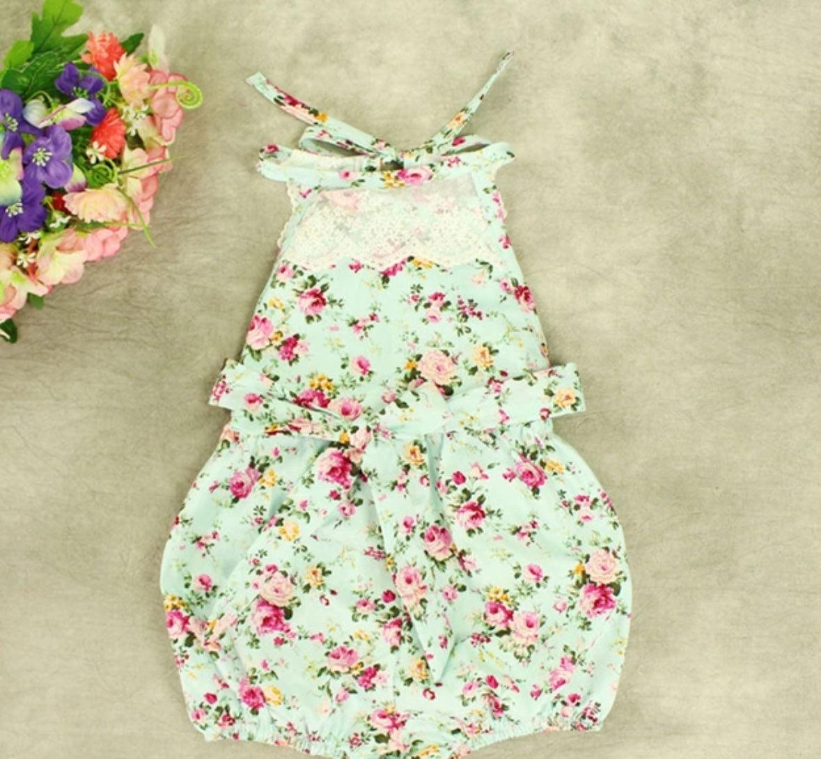 Casual Baby Girls Flower Romper Jumpsuit Bump baby and beyond