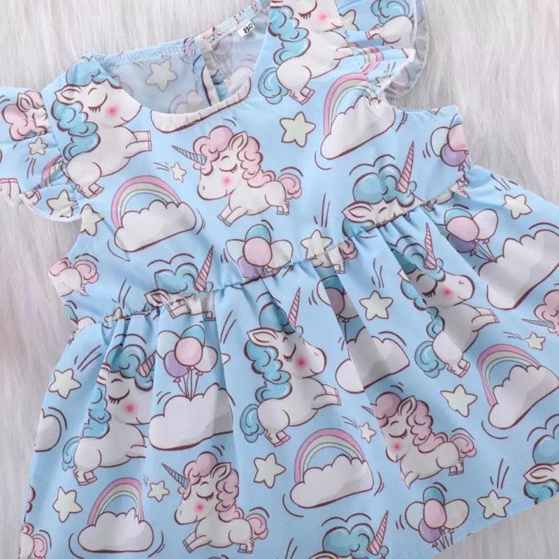 Casual Baby Girls Tops Printed Shirt Unicorn Outfit