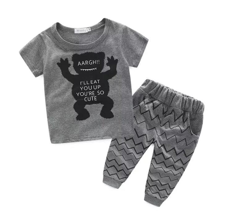 Casual Baby Tops Pants Printed Outfit Clothes Bump baby and beyond