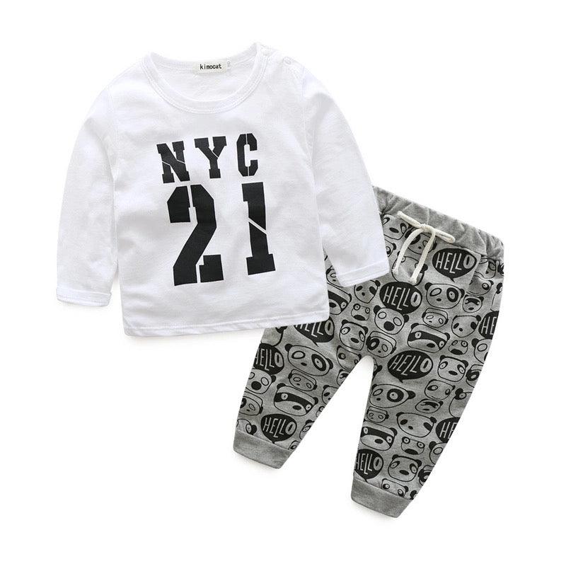 Casual Baby Tops Pants Printed Outfit Clothes Bump baby and beyond