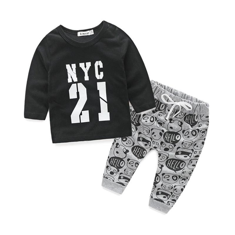 Casual Baby Tops Pants Printed Outfit Clothes Bump baby and beyond