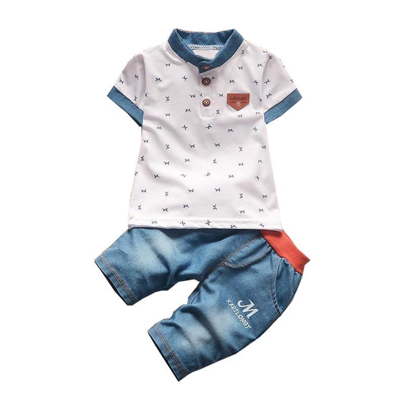 Casual Boys Sets Short Sleeve Denim Jeans Bump baby and beyond