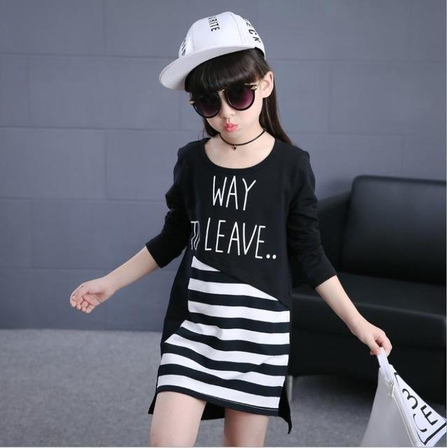 Casual Fashion Striped Dress Girls Vestidos Clothes Bump baby and beyond