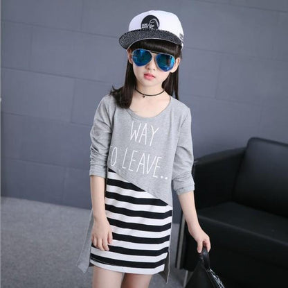 Casual Fashion Striped Dress Girls Vestidos Clothes Bump baby and beyond