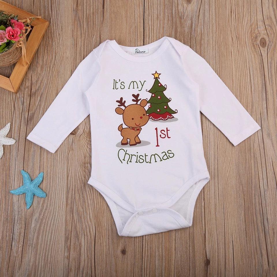 Christmas Baby Boy Girl Romper Jumpsuit Dear Clothes Bump baby and beyond