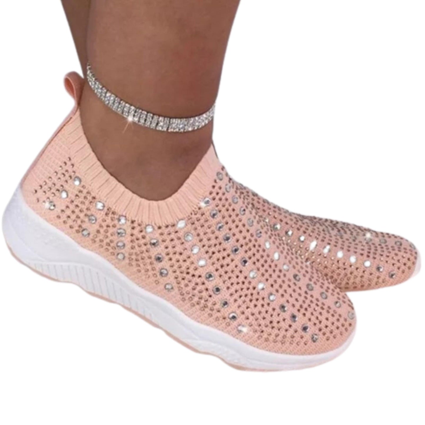 Comfortable Female Casual Mesh Crystal Breathable Shoes Bump baby and beyond